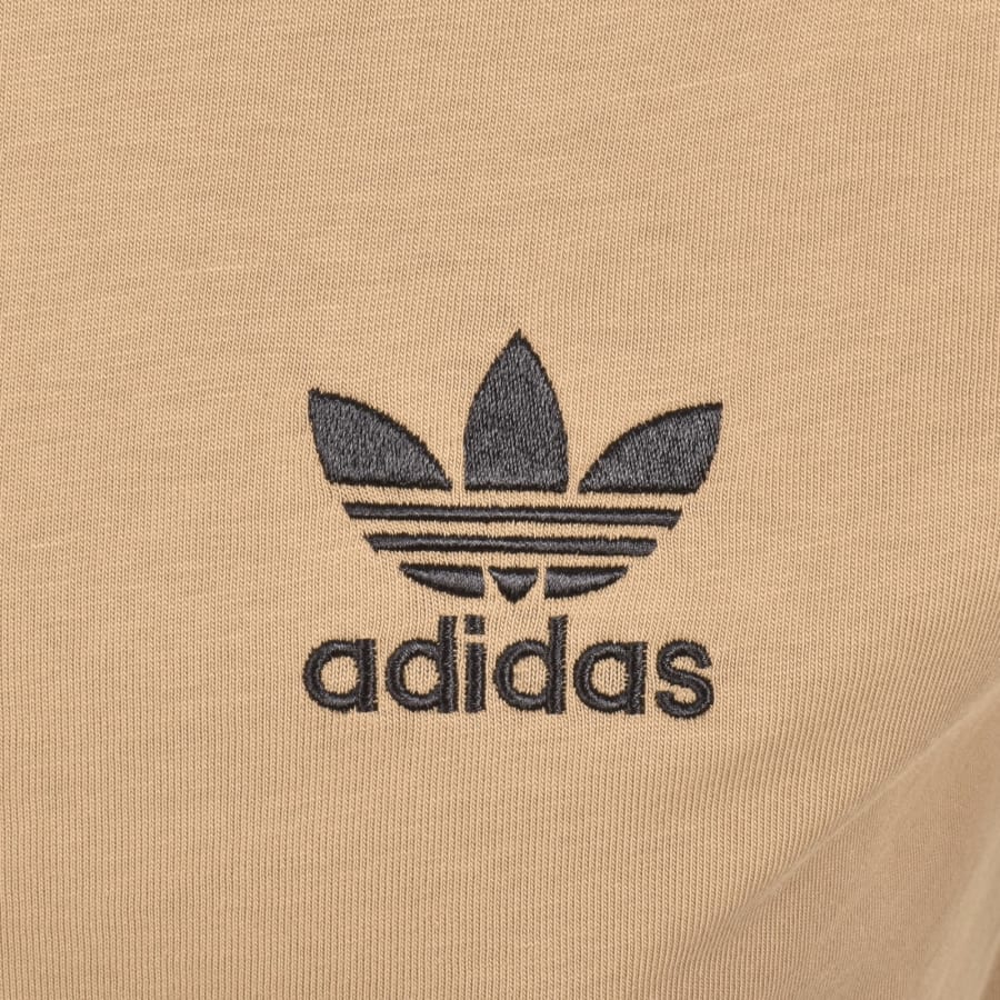 adidas Originals 3 Stripes T Shirt Brown | Mainline Menswear